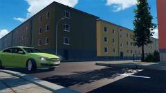 Autó szimulator lakóövezetben