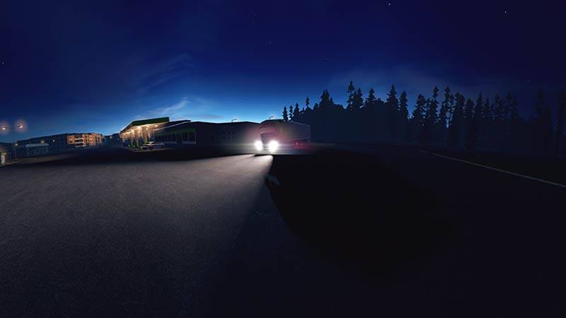 Nyergesvontató szimulátor éjszkai vezetés