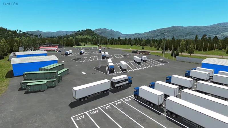 Teherautó szimulátor parkolás Teherautó szimulátor parkolás