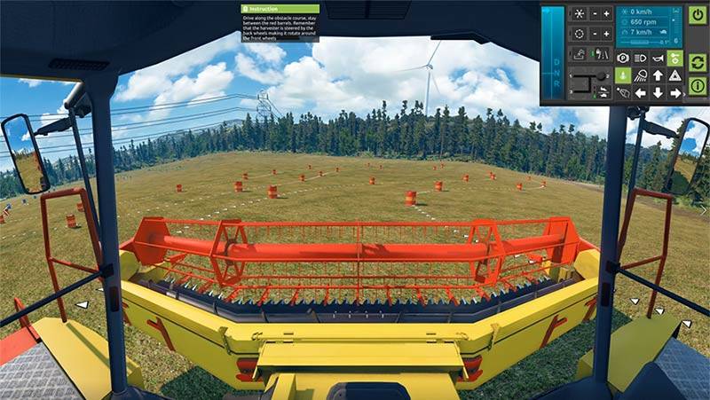 Tenstar kombájn-szimulátor akadálypálya