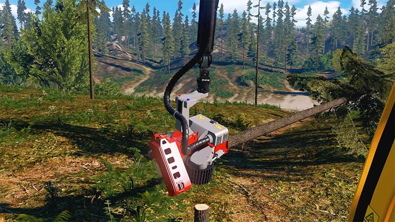 Fakivágás harveszter szimulátorral Fakivágás harveszter szimulátorral