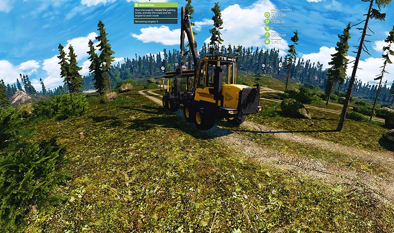 Erdészeti kihordó gyakorló szimulátor Erdészeti kihordó gyakorló szimulátor