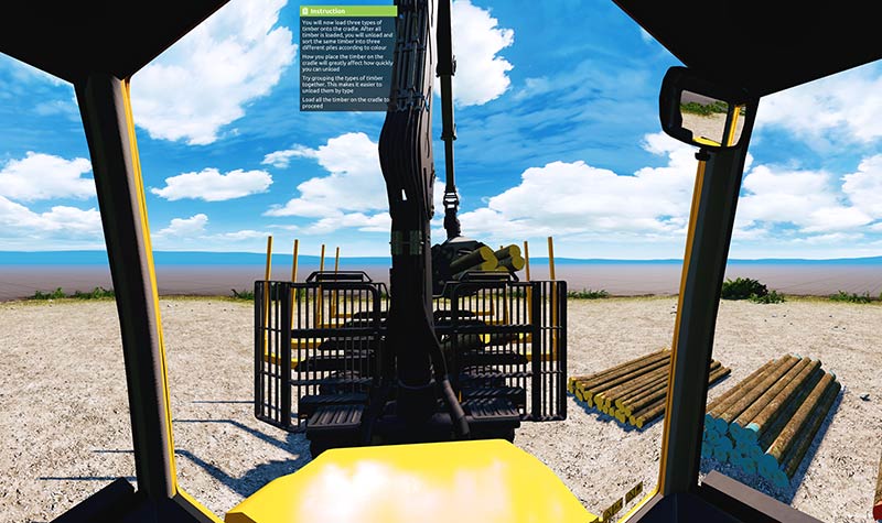 Kihordó daru kezelés gyakorlása Kihordó daru kezelés gyakorlása