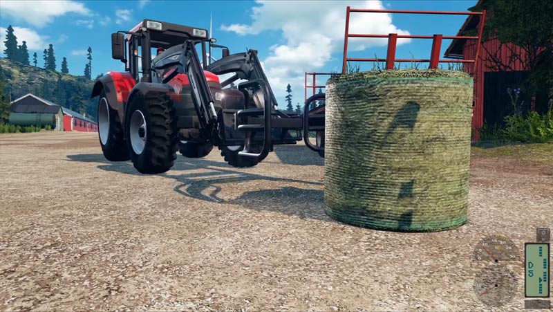 Traktor szimulátor bálafogóval Traktor szimulátor bálafogóval